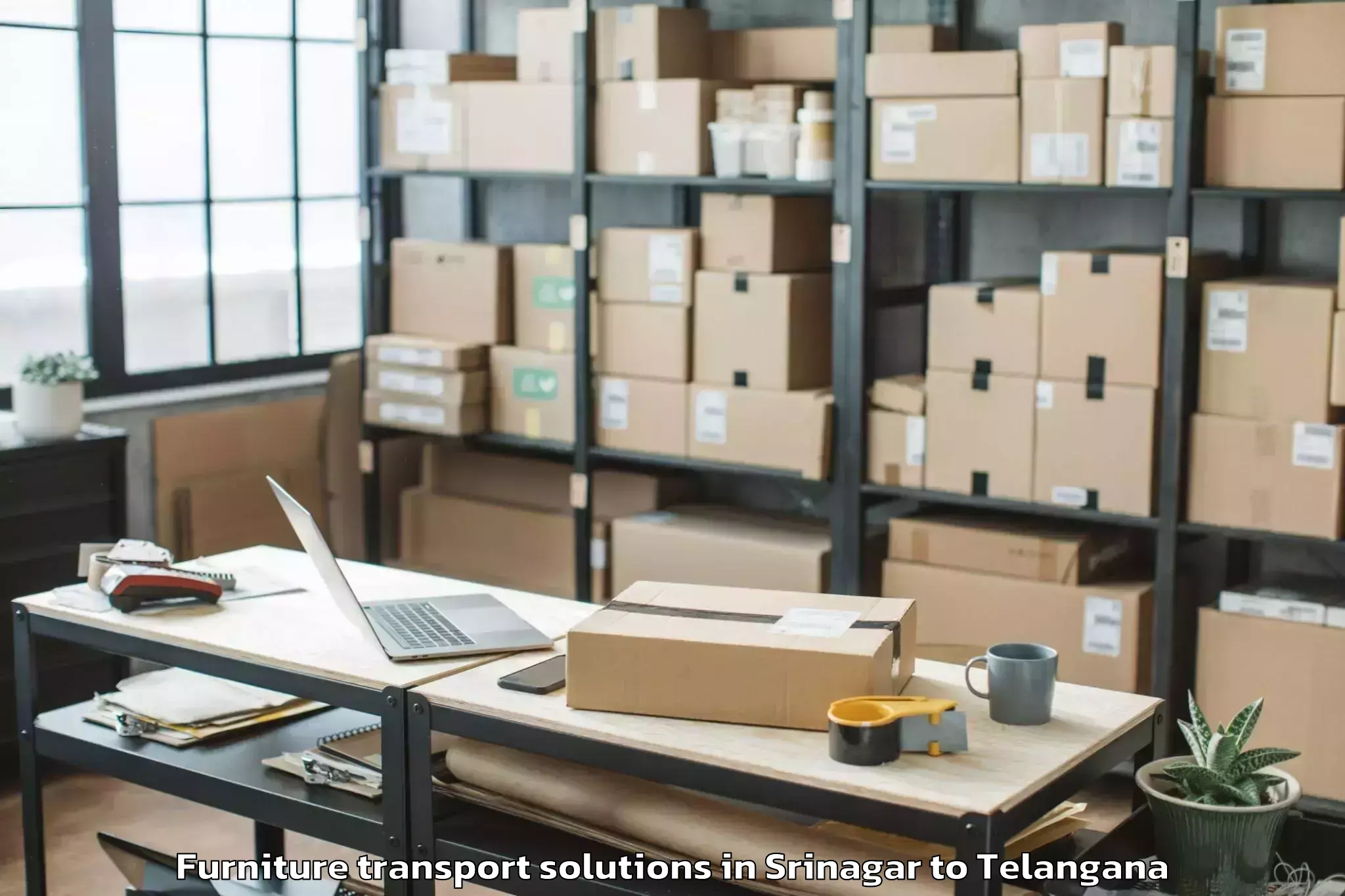 Discover Srinagar to Anumula Furniture Transport Solutions